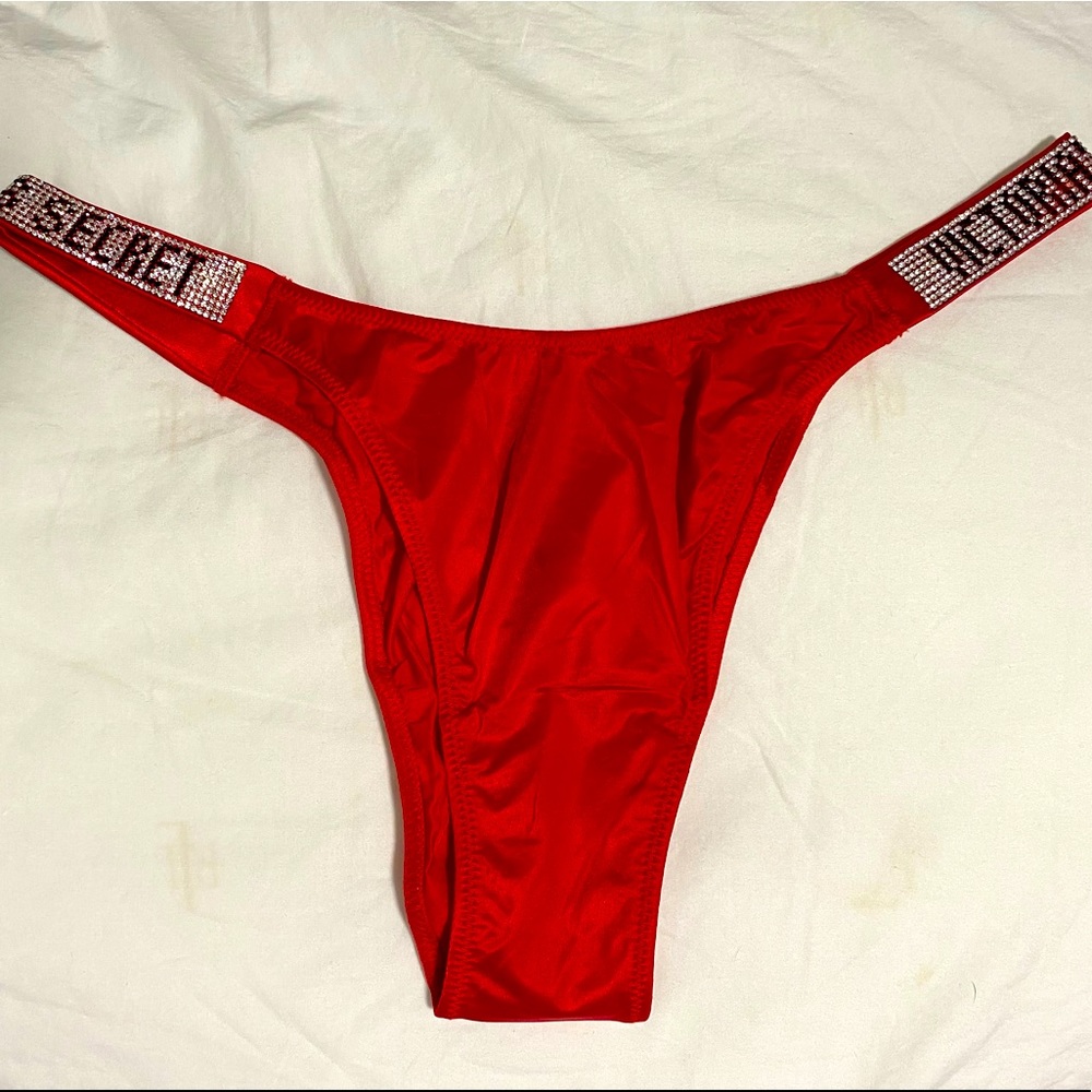 VS BEDAZZLED HIGH WAISTED BRAZILIAN PANTY